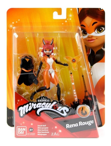 Figura Miraculous Rena Rouge, Zag Heroez Mini Muñeca Ladybug