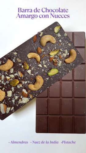 Chocolate Amargo Con Nueces - Turín (barras)