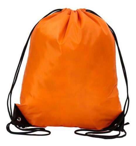 2 Mochila Con Cordón Cinch Sack Sports Gym Bag Naranja