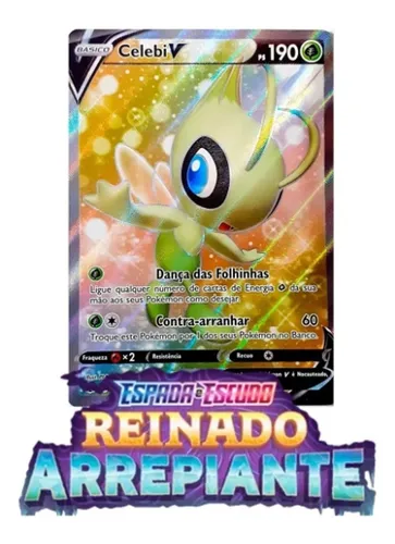 Carta Pokemon Lendarios Celebi V E Mew V +50 Cartas Original