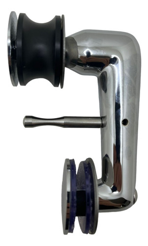 Roldana P/ Box Elegance Tubo Redondo Cromado - Pino Fixo