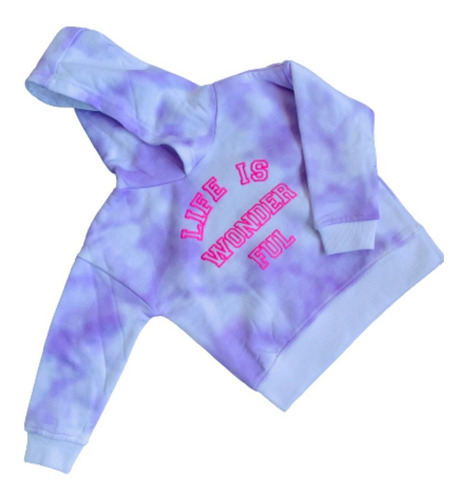 Suéter,sudadera,hoodie Para Niñas,tie Dye,moradito, Algodón