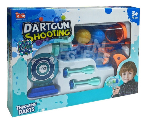 Dartgun Shooting Pistola 2 En 1 Lanza Pelotas Y Dardos