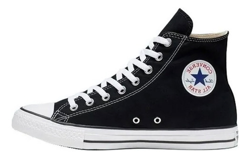 Tenis Converse Chuck Taylor Clásico Negros En Bota De Lona N