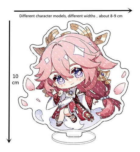 Figura Yae Miko Chibi Acrílico | Genshin Impact