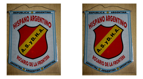 Banderin Grande 40cm Hispano Argentino Rosario Frontera