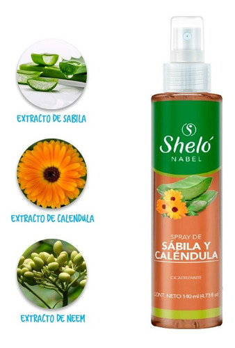 Imagen 2 de 5 de Cicatrizante En Spray Para Quemaduras -de Sábila Y Caléndula