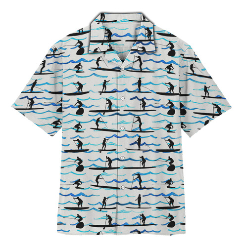 Mks Camisa De Surf Unisex Hawaiana De Verano