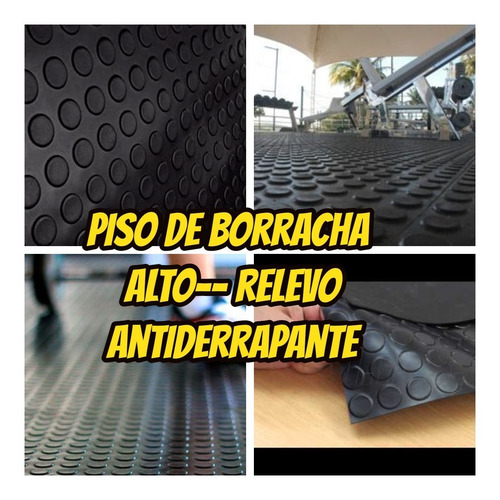 Lençol De Borracha Bolinhas Antiderrapante 3mm 5.00x1.00