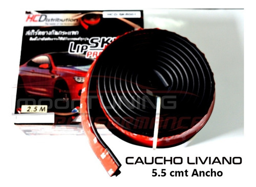 Lip De Caucho  Auto Universal, Pegamento 3m, 0.55 X 2.5 Mts