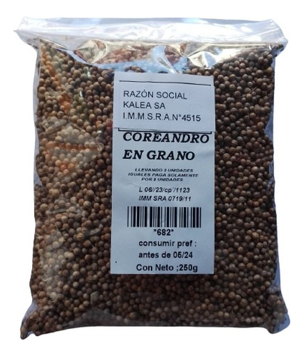 Coreandro En Grano 250g Lleve 3 Pague Solo 2