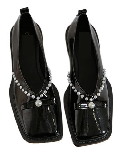Zapatos Mujer Agujeta Negro Charol Escolar Niñas Casual