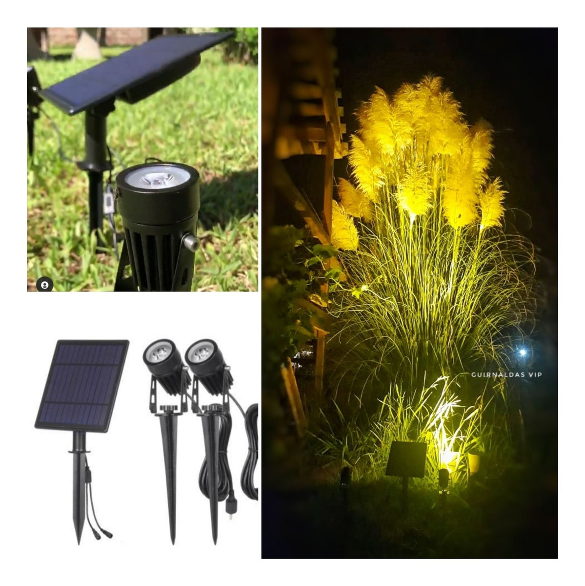 2 Estacas Led Parque Jardin Con Panel Solar | Mercado Libre