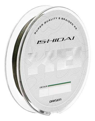 Linha Multifilamento Ishidai 8x Pe Verde 0,43mm 200m Daisen