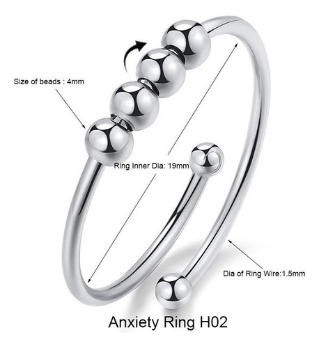 Anillo De Ansiedad Antiestrés De Giro Libre De 40 Piezas
