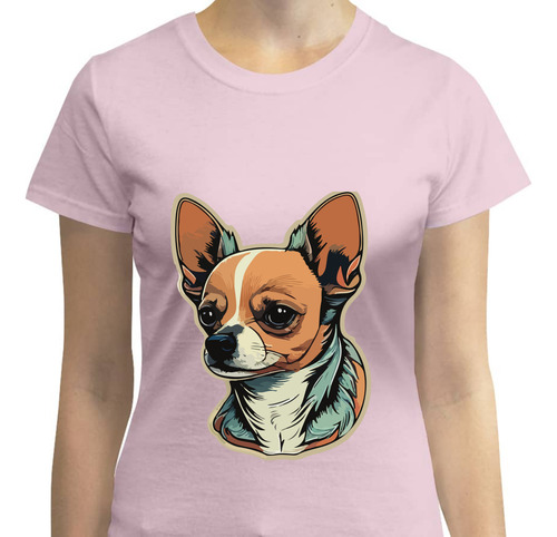 Playera Mujer Con Diseño Perro Chihuahua Pop