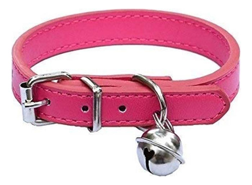 Collares De Cuero Rosa Para Mascotas, Para Gatos, Cachorros,