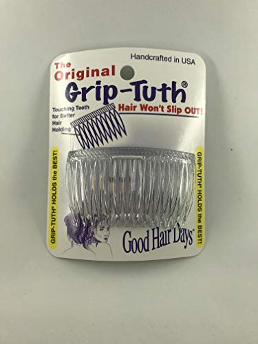Good Hair Days Grip Tuth Combs 40414 Juego De 2, Transparent