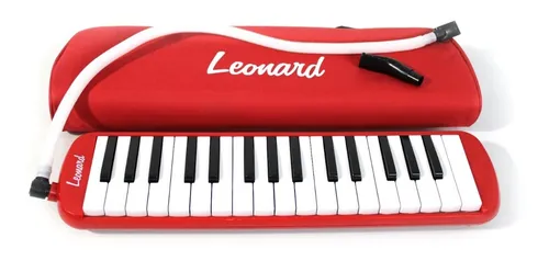 Flauta Mel dica Leonard De 32 Notas Con Funda Color Rojo