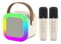 Comprar Parlante Portátil Bluetooth Karaoke Mini 2 Micrófonos Rgb