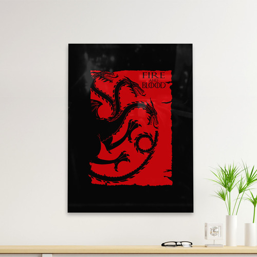 Cuadro Deco Fire And Blood (d1507 Boleto.store)