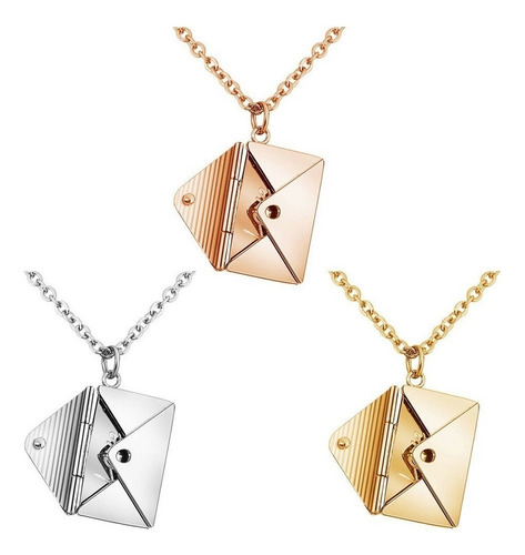 Collar Carta De Amor Con Placa Apertura