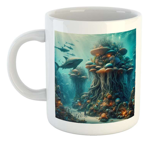 Taza Ceramica Mundo Submarino Exotico Vida Mar Oceano