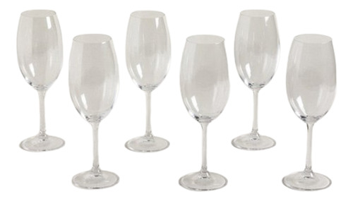 Set X6 Copas De Cristal De Bohemia Milvus 630ml