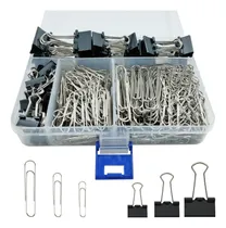 Comprar 340 Pcs Clips De Papel Y Clips De Carpeta Tamaños Surtidos,