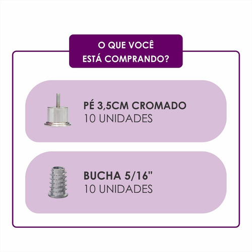 Imagem 4 de 4 de Kit 10 Mini Pé Cama Box Baixo Castor Gazin Ortobom 3,5cm