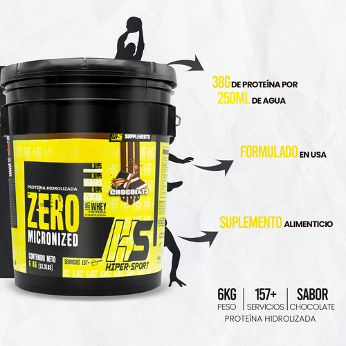 Hs Supplements Hiper Sport Proteína Zero 6 Kg Chocolate