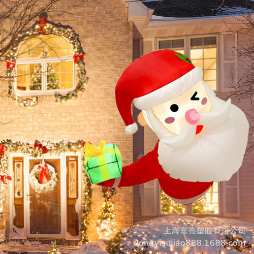 R Decoración Navideña Inflable De Papá Noel