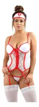 Comprar Lingerie Bojo Médica Enfermeira Espartilho Festa Fantasia