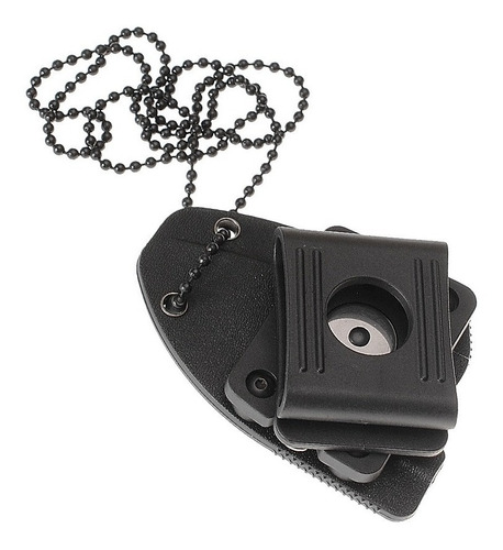 Faca De Pescoço Wolf 5.56 Neck Knife Com Bainha Para Cinto Cor Preto