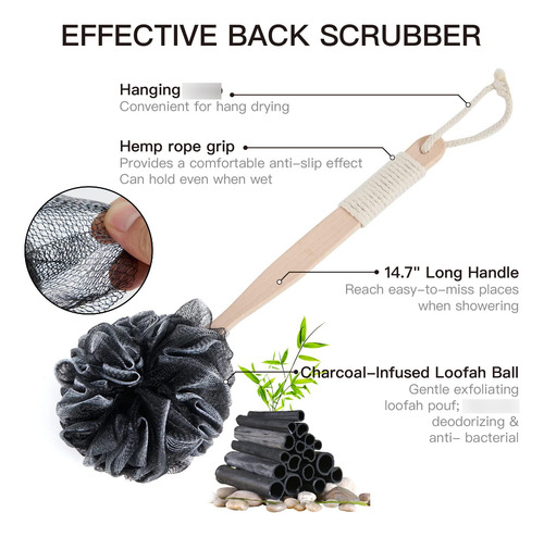 Juego De 8 Cepillos De Baño Luffa Esponja Natural Masajeador Color Nombre Del Diseño