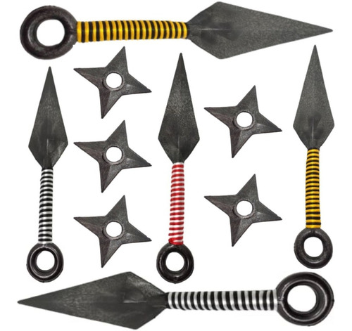 Naruto Cosplay Ninja Kunai Y Shuriken Mayoreo 10pzs Samurai