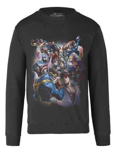 Sudadera Marvel Vs Capcom 4b Ryu Wolverine Street Fighter