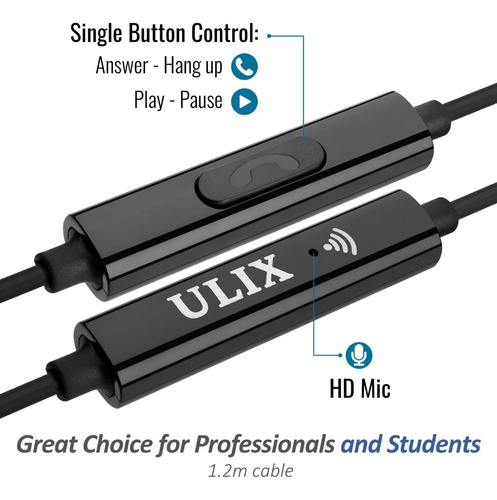Audifonos Ulix Con Microfono, Usb-c, Cable Antienriedo, 1...