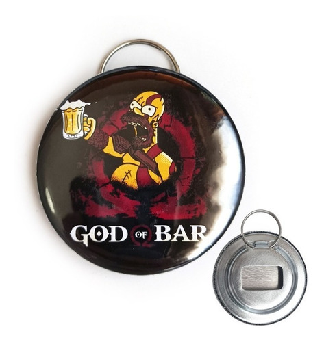 Destapador De Botellas Con Llavero Simpsons Homero God War