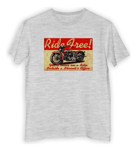 Remera Niño Ride Free Motocicleta Moto Retro Vintage