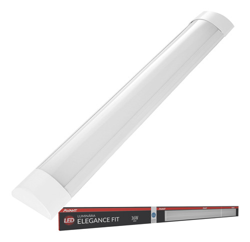 Luminaria Led Sobrepor Slim Linear Branco Frio 36w 100cm 110V/220V