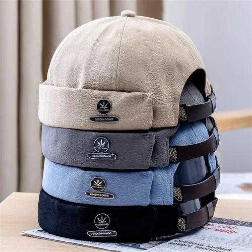 Gmz Docker Cap Hombre Skullcap Retro Gorra Marinera Dome