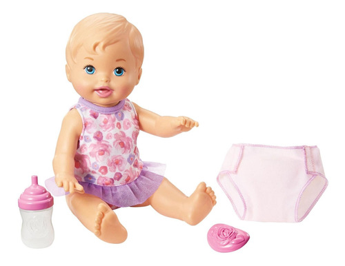 Boneca Com Mecanismo Little Mommy Bebe Faz Xixi Mattel