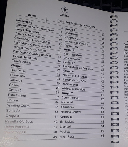 Rara Revista Conmebol Libertadores 2006 Inter Campeão (Usado)