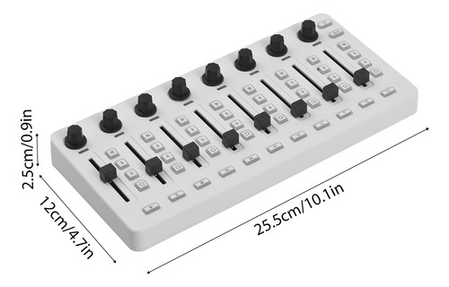 Console De Mixagem Midi Controller Midi Com 43 Botões 8 Botõ