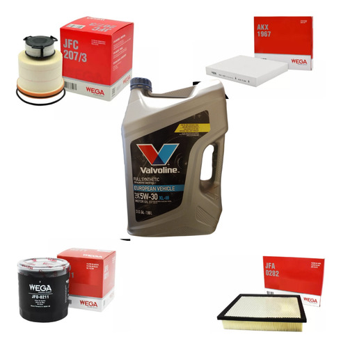 Kit 4 Filtros Wega + Valvoline 5w30 7.5l Hilux 16+ - Gutti