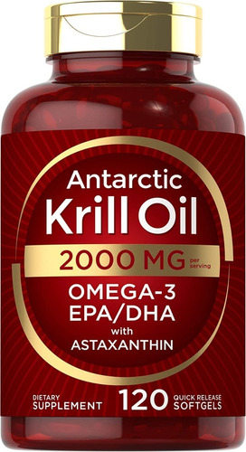 Krill Oil  Aceite Kril Omega 3 Con Astaxantina Stock 