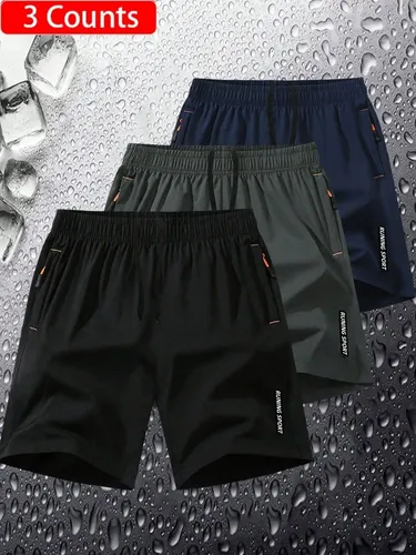 Kit 3 Shorts Esportivos Plus Size Masculino Secagem Rápida