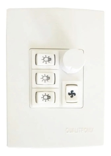 Controle Qualitronix Ventilador Luz+reverso Int. 3lamp.qv373