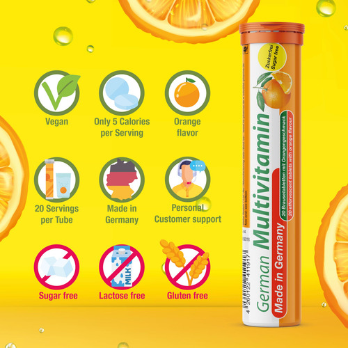 T&d Multivitamínico Efervescente Sabor Naranja 60 Dosis